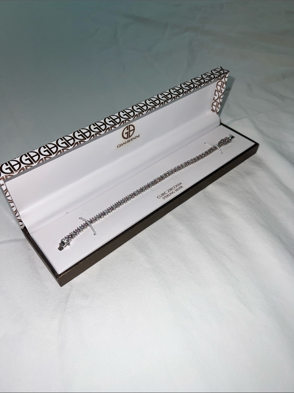 Giani Bernini Silver-Pink Tennis Bracelet